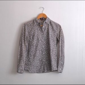 Liberty of London Gray Floral Blouse